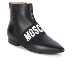 Moschino leather booties